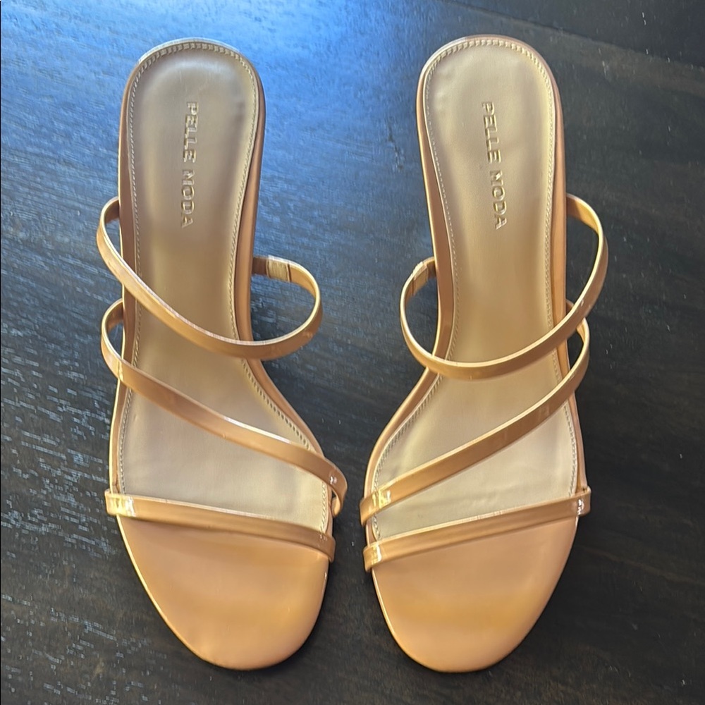 Pelle Moda Tan Strappy Sandals